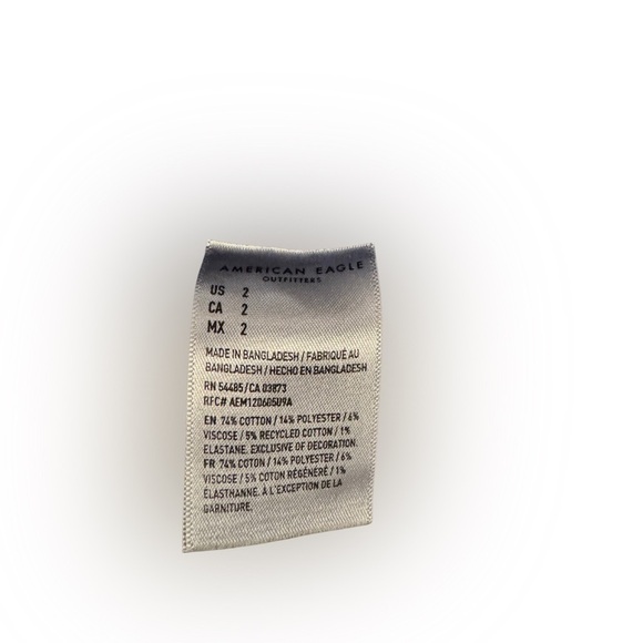 American Eagle Women’s High Rise Boyfriend Stretch Denim Shorts Black Si… - Picture 5 of 5